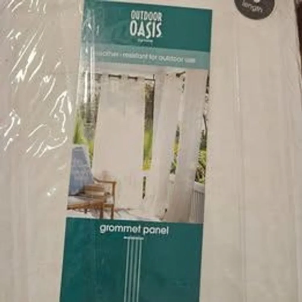 Outdoor Oasis JCPenney Marshmallow White Sheer Grommet Curtain Panel 50x95